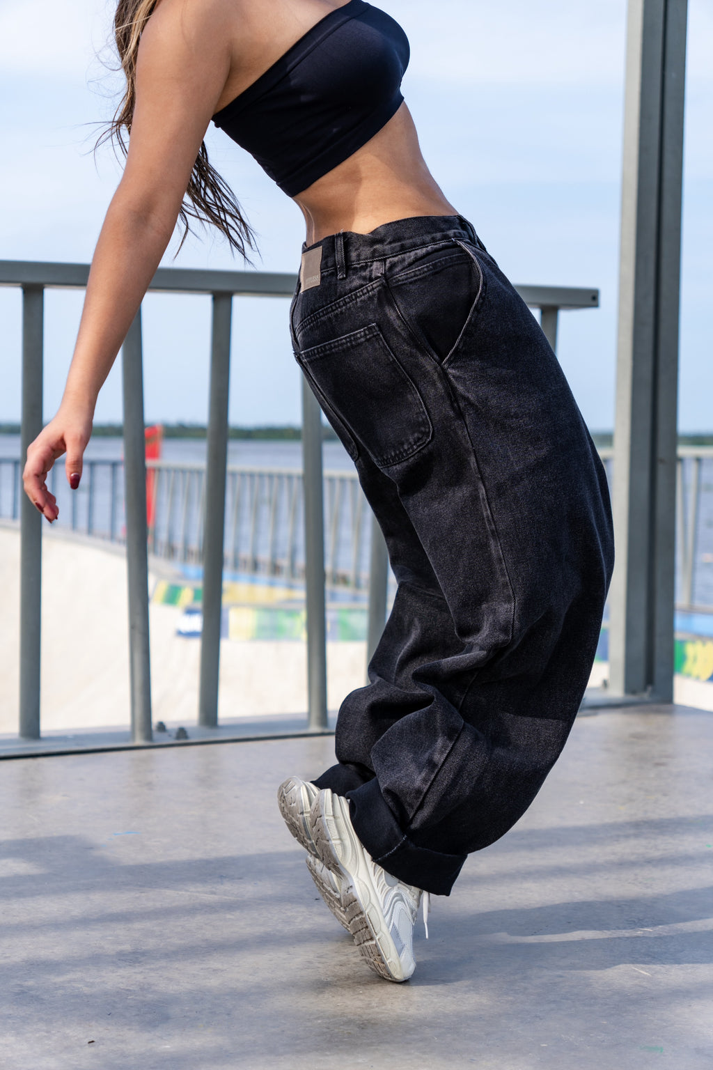 Jean Oversize Woman Dark Core